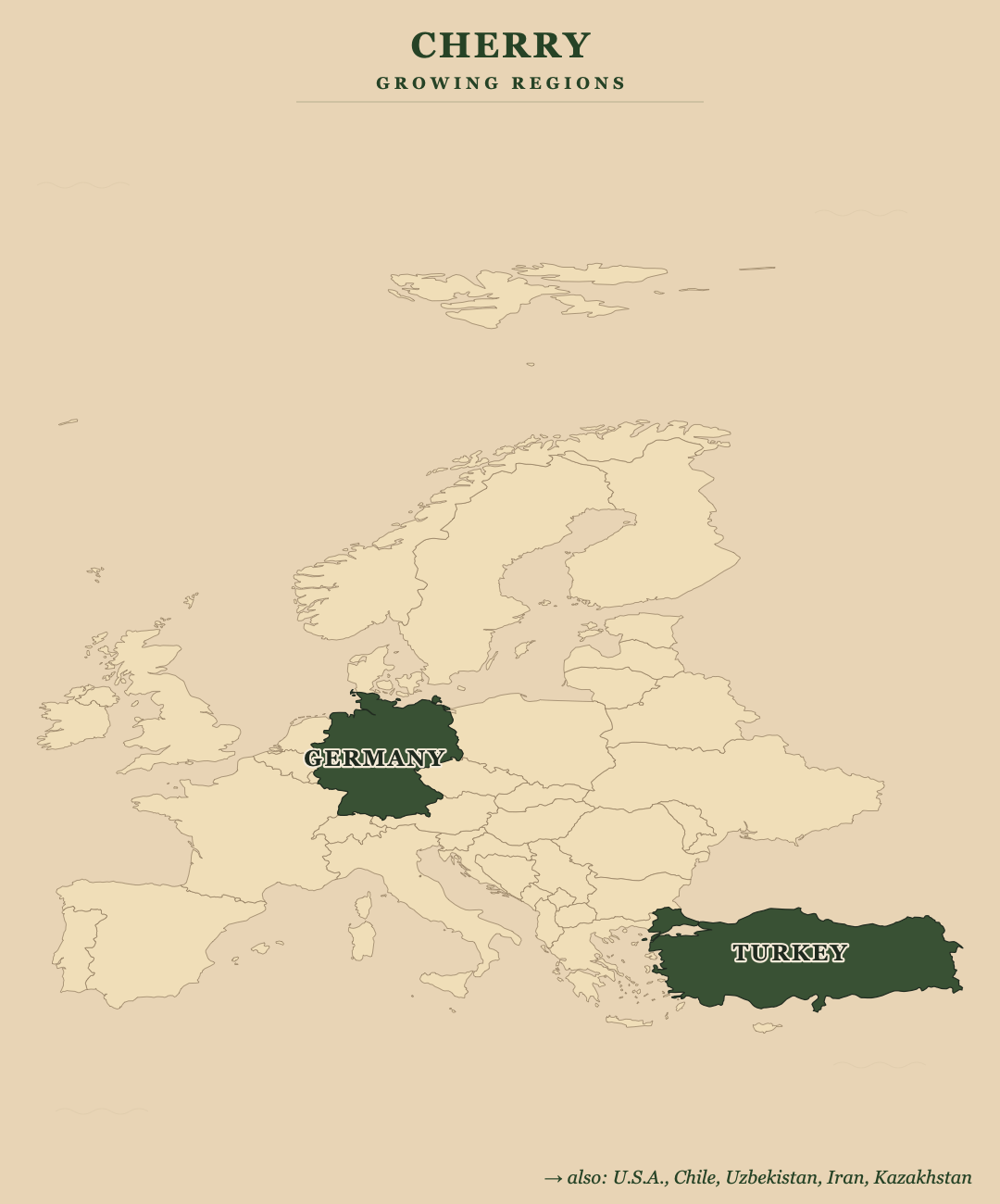 Cherry — growing regions