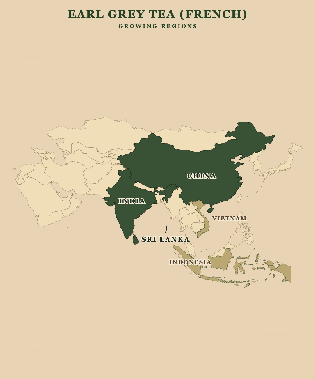 Earl Grey Tea (French) — growing regions