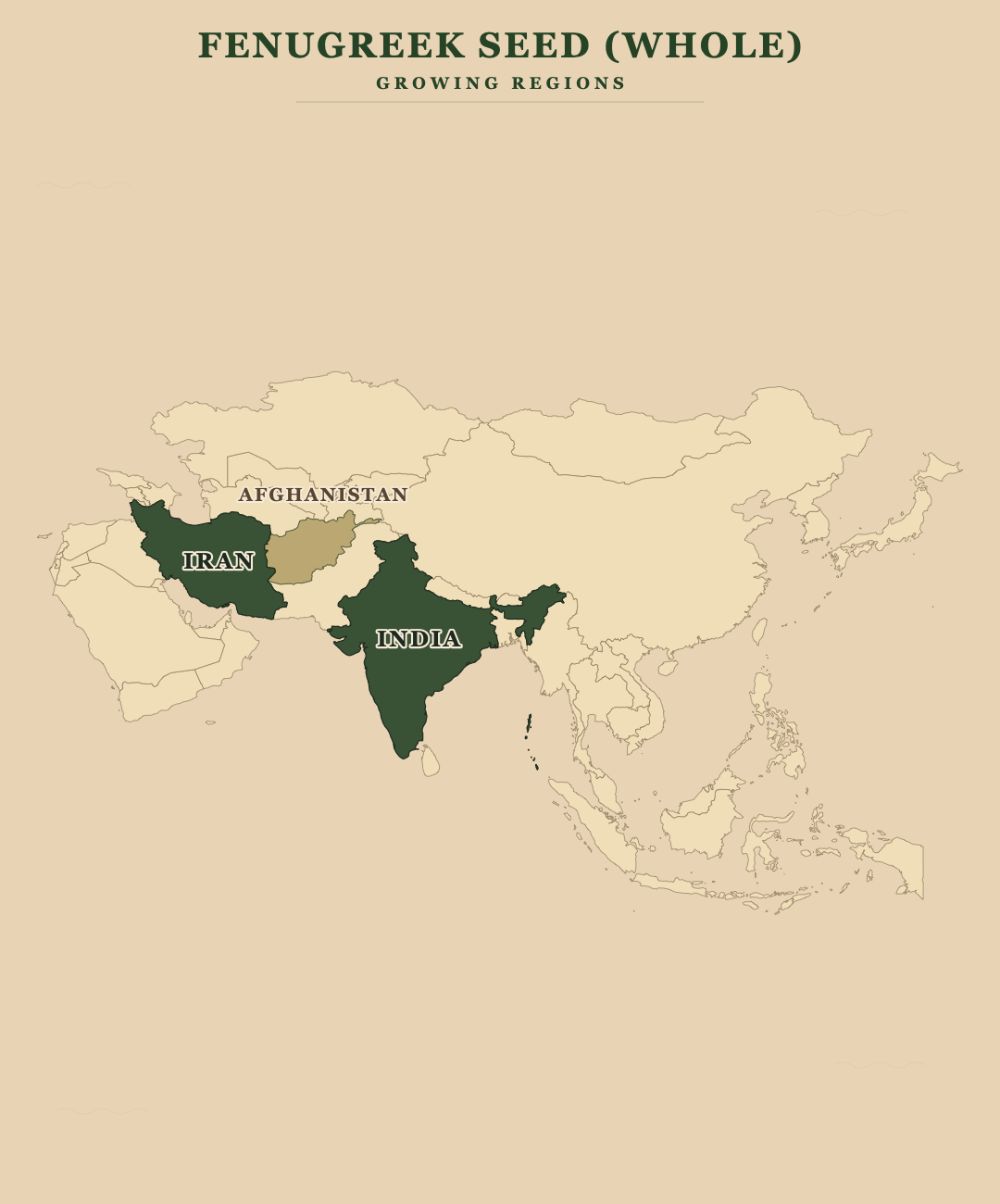 Fenugreek Seed (whole) — growing regions