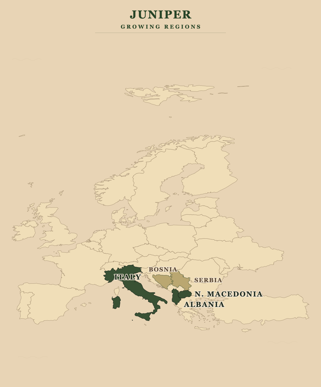 Juniper — growing regions