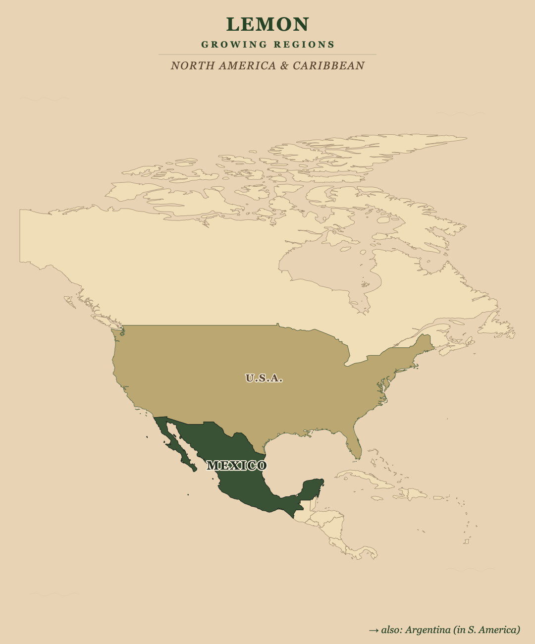 Lemon — growing regions