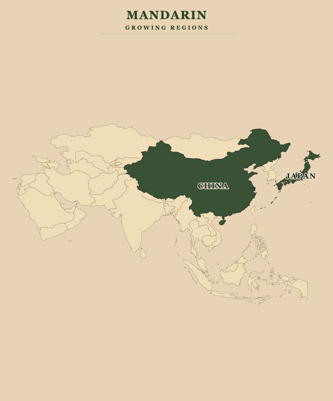 Mandarin — growing regions