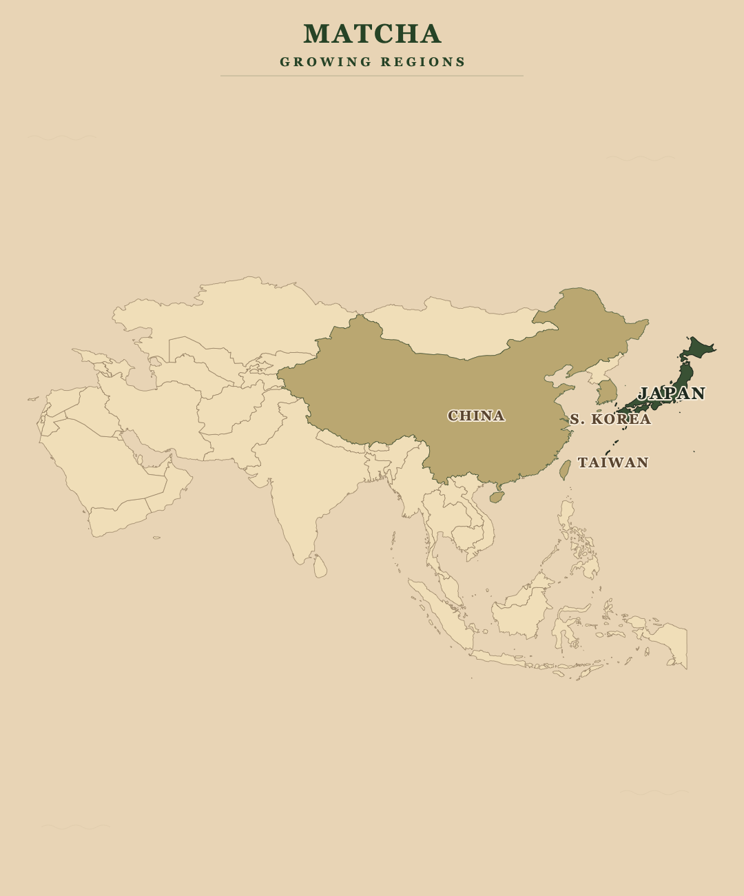 Matcha — growing regions