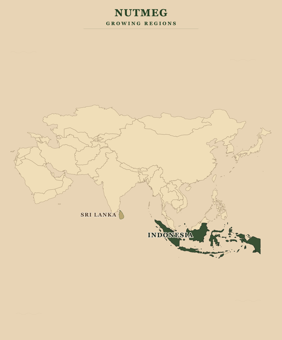 Nutmeg — growing regions
