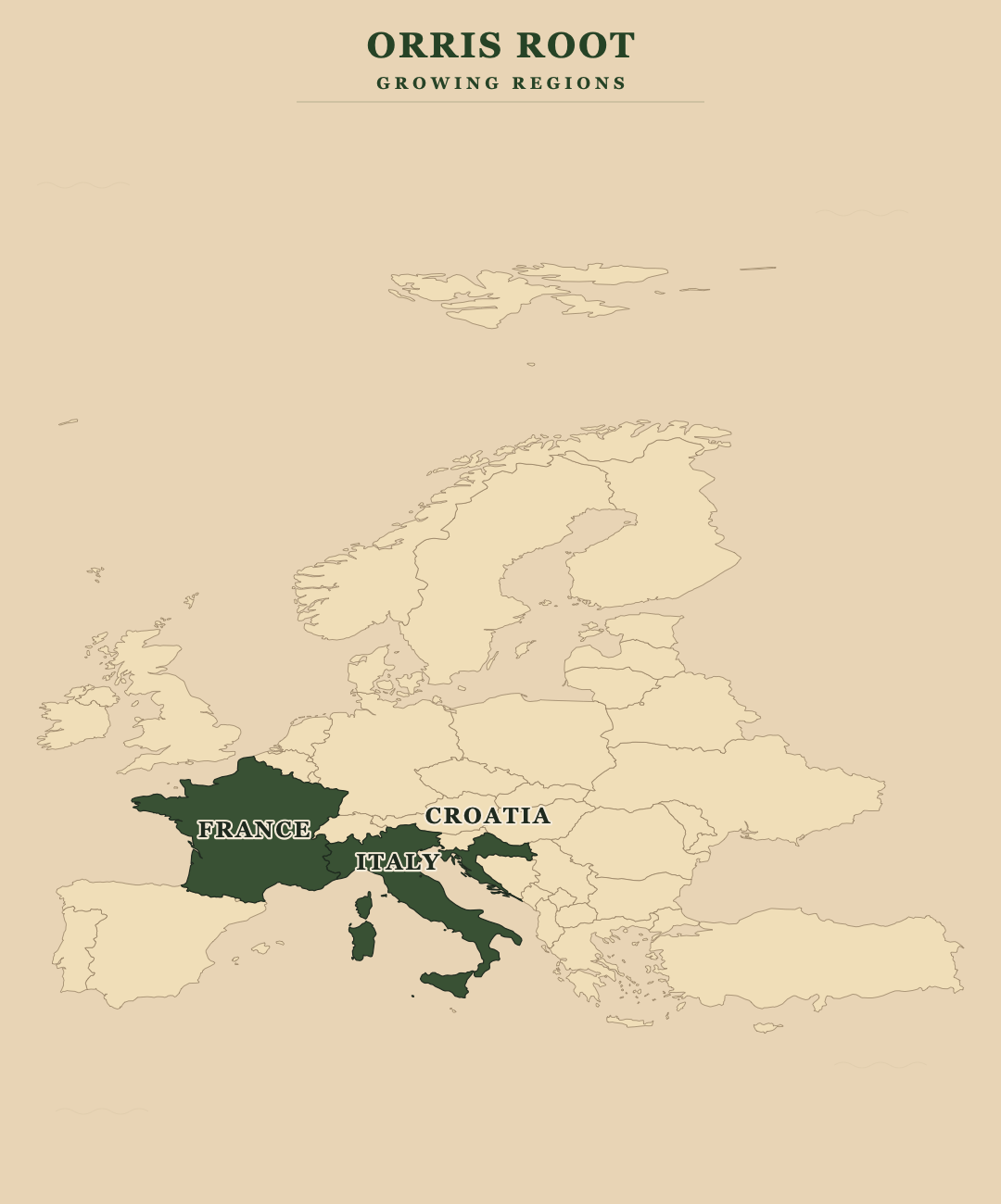 Orris Root — growing regions