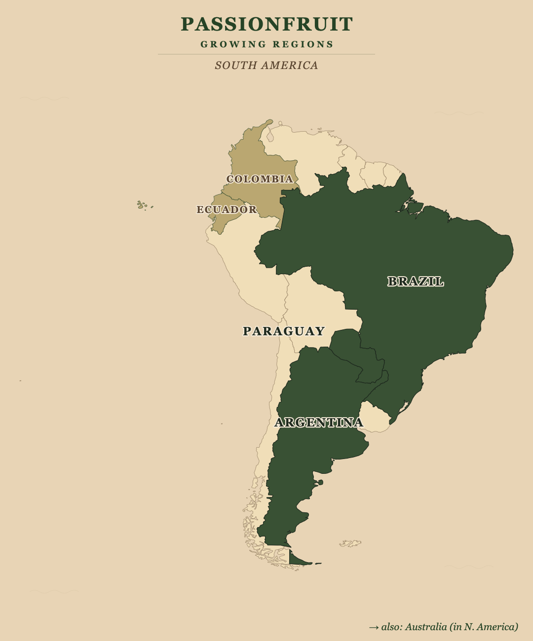 Passionfruit — growing regions
