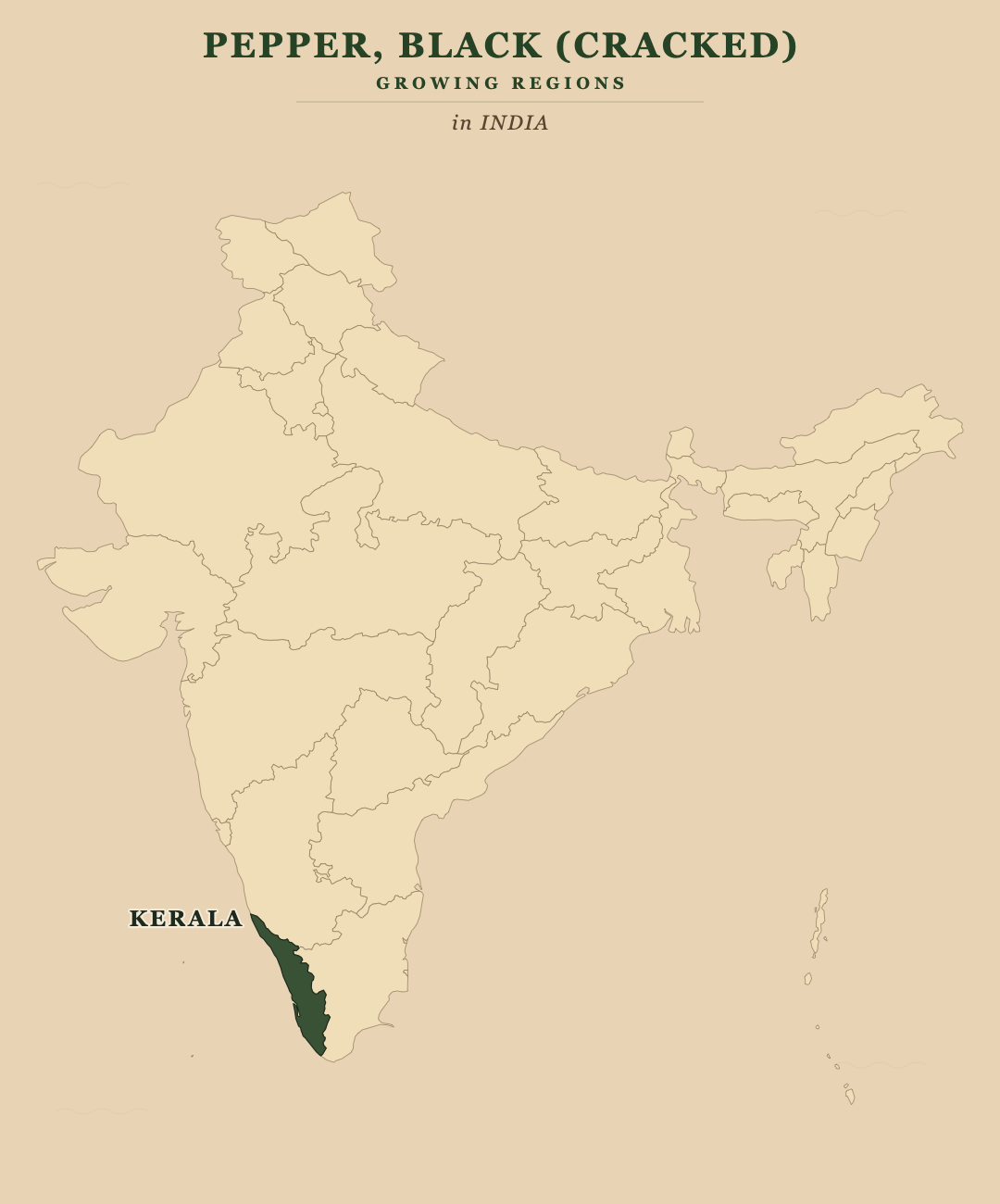 Pepper, Black (cracked) — growing regions