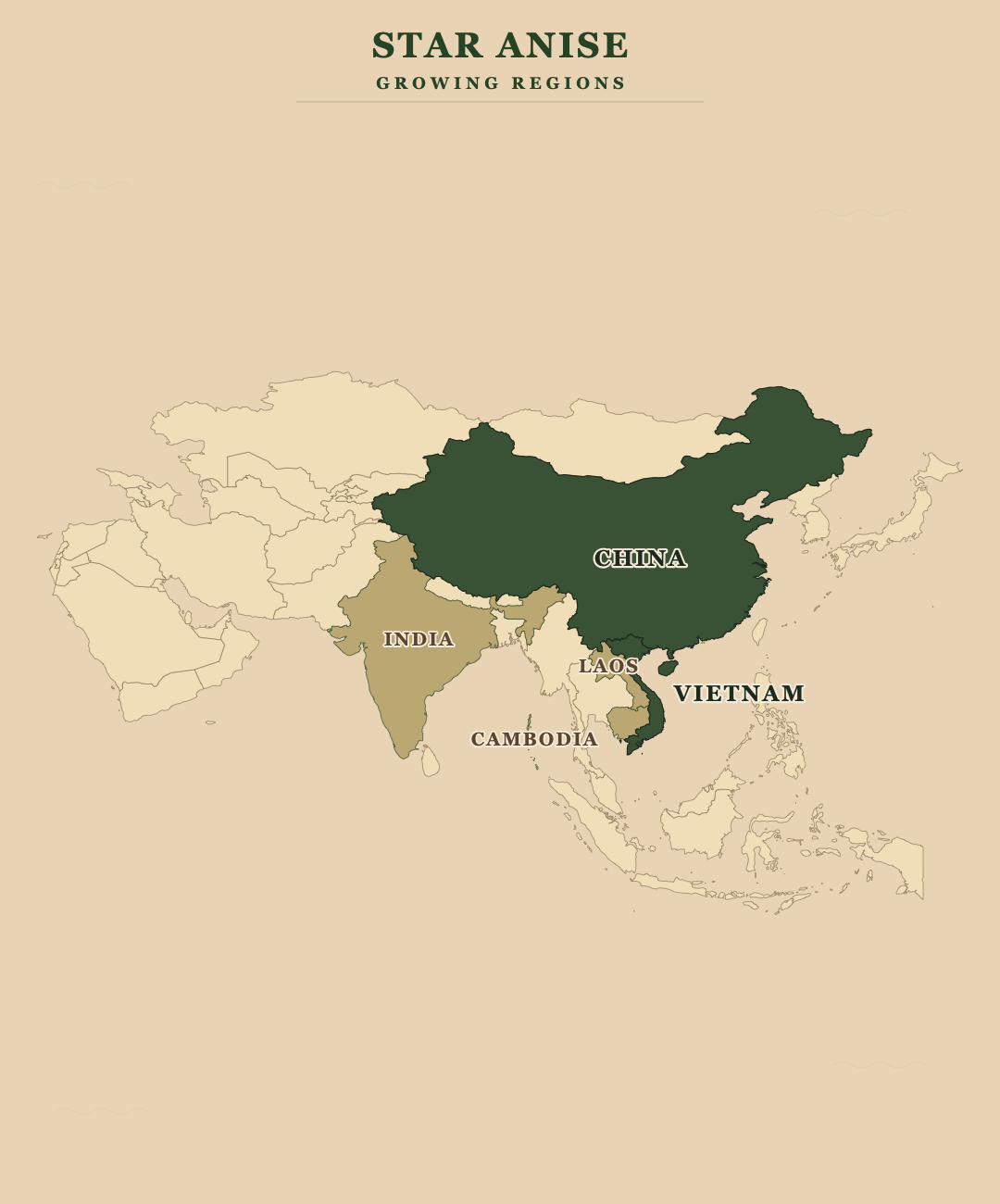 Star Anise — growing regions