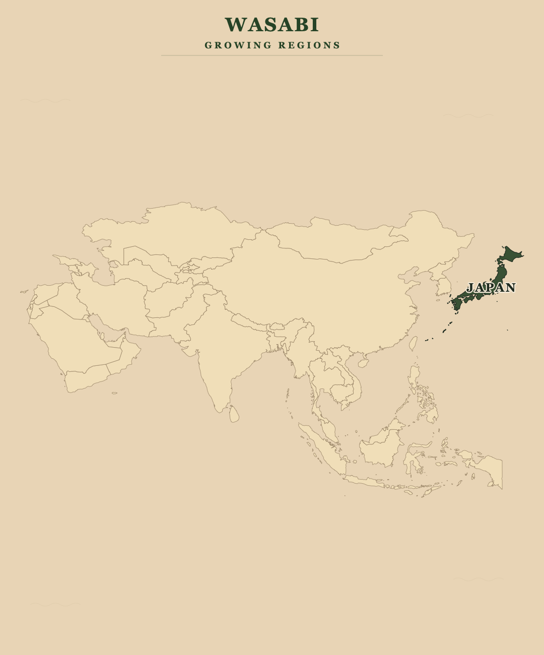 Wasabi — growing regions