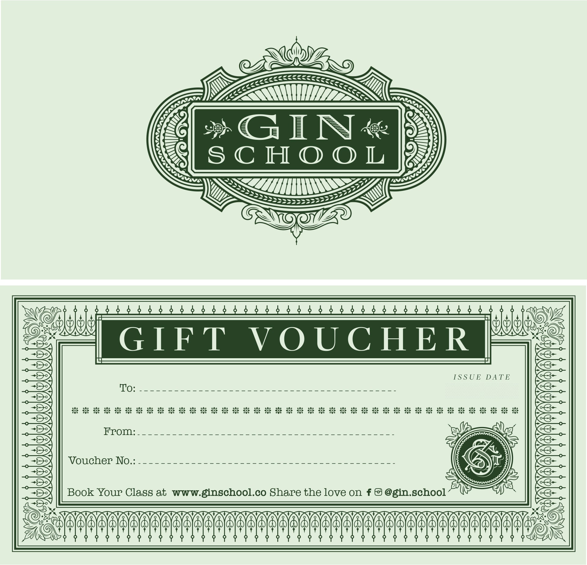 -: Gin School Class: Gift Card :-