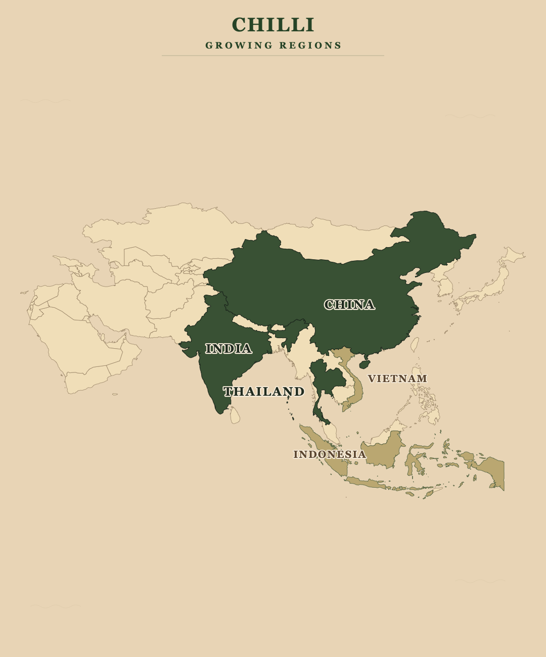 Chilli — growing regions