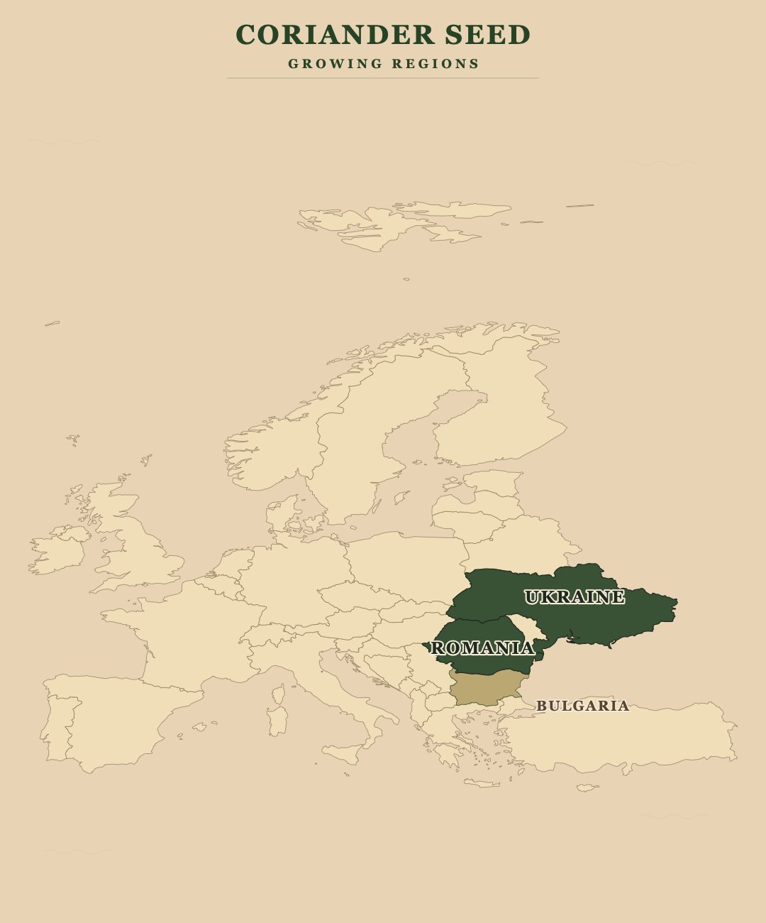 Coriander Seed — growing regions