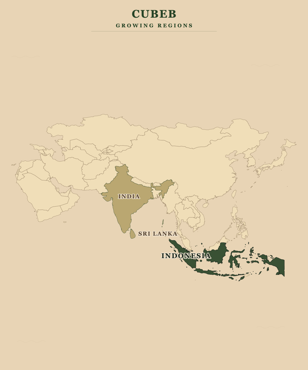 Cubeb — growing regions