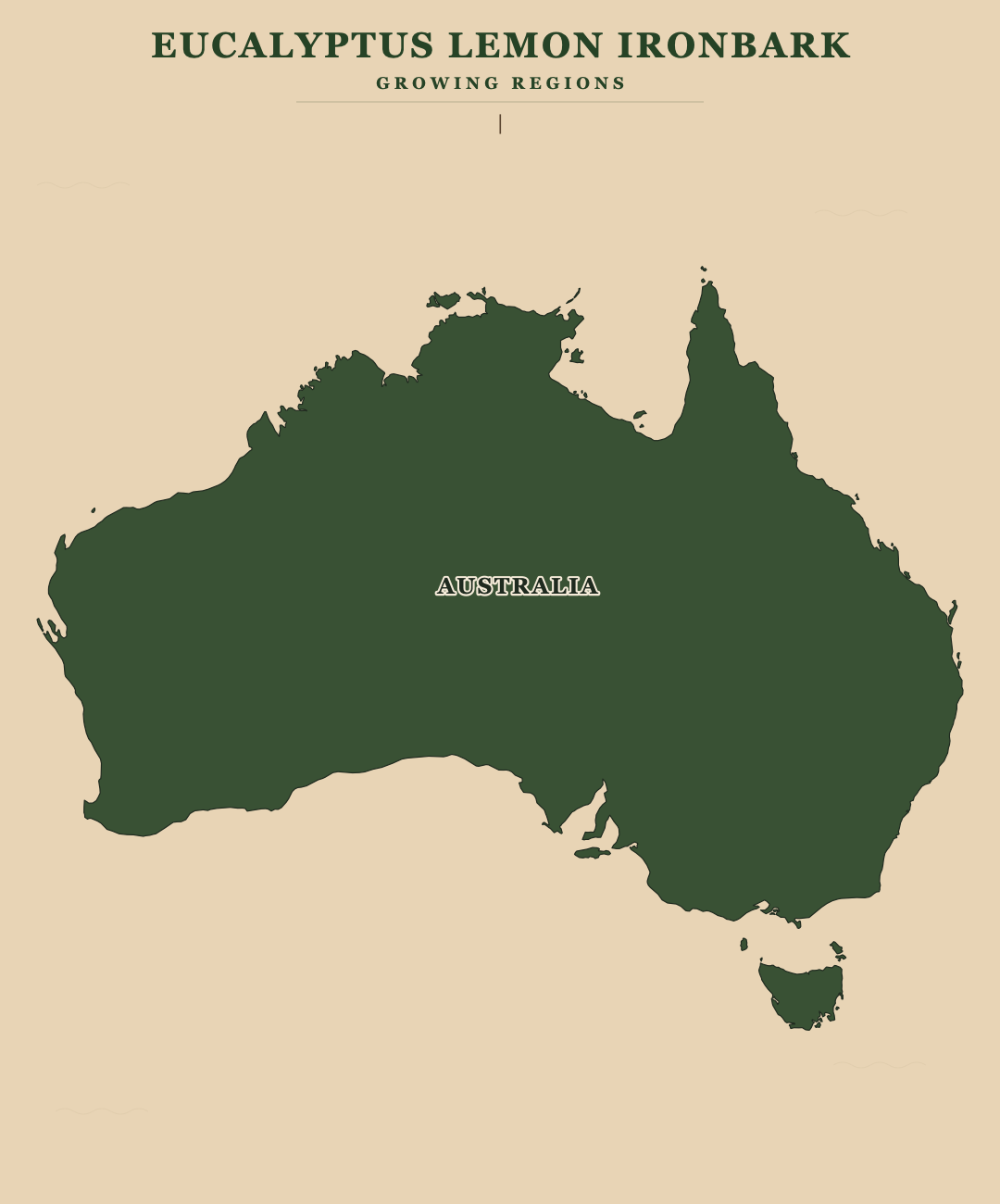 Eucalyptus Lemon Scented Ironbark — growing regions