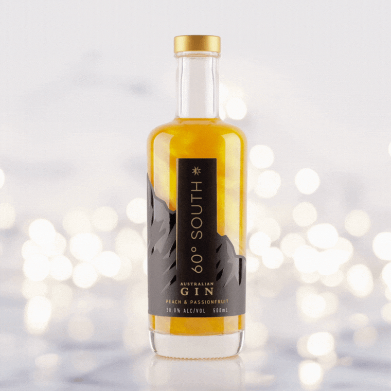 60° South Peach & Passionfruit Gin 500ml 38% ABV, originalspiritco.com