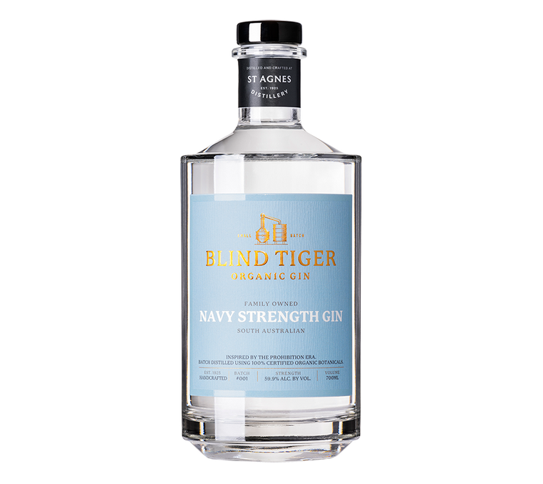 Blind Tiger Organic Navy Strength Gin, stagnesdistillery.com.au