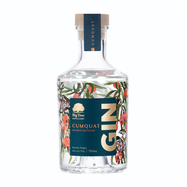 Cumquat Double Distilled Gin 700ml, bigtreedistillery.com.au