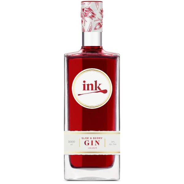 Ink Sloe & Berry Gin 1L Deluxe Bottle, inkgin.com