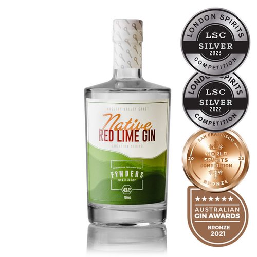 Native Red Lime Gin, findersdistillery.com