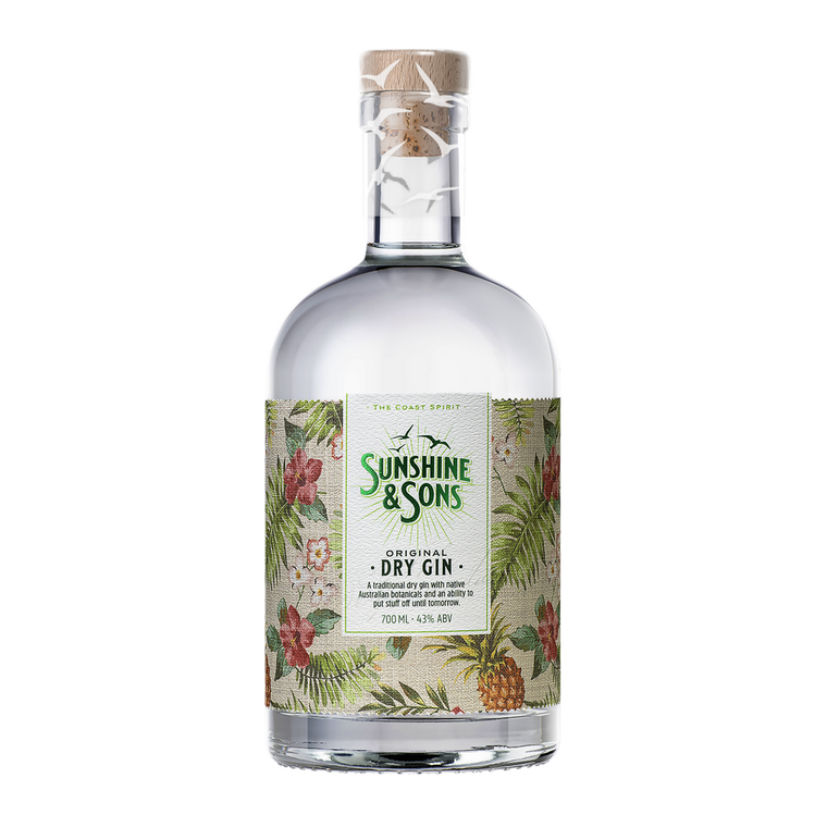 Original Dry Australian Gin, sunshineandsons.com.au