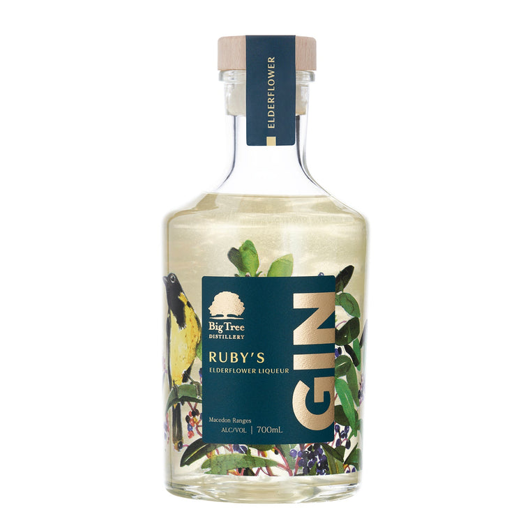 Ruby's Elderflower Gin Liqueur 700ml, bigtreedistillery.com.au