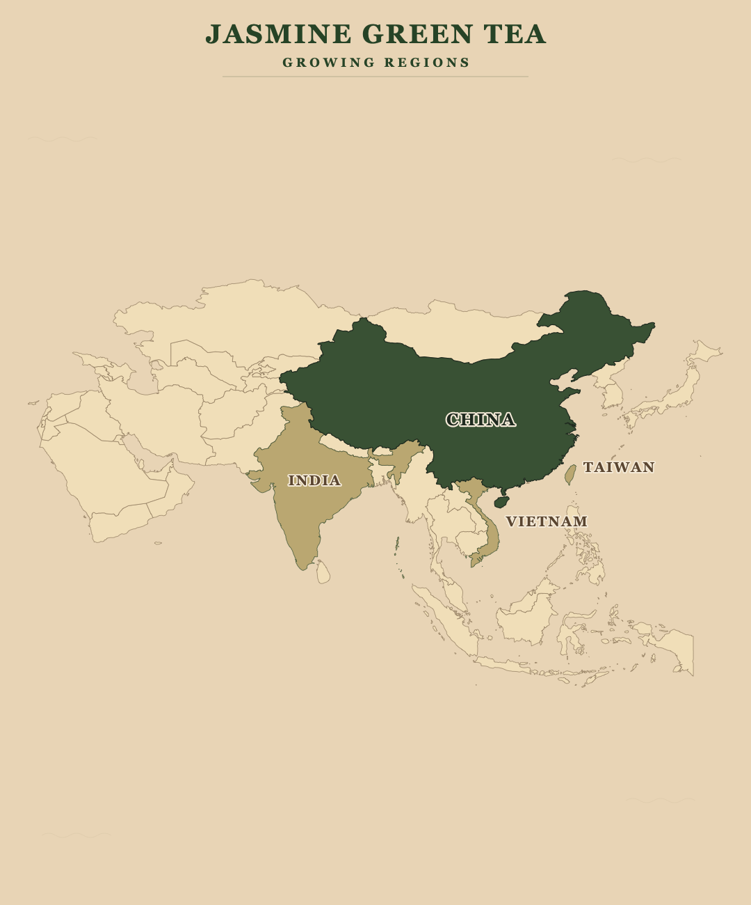 Jasmine Green Tea — growing regions