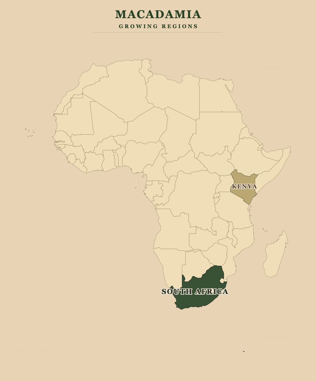 Macadamia — growing regions