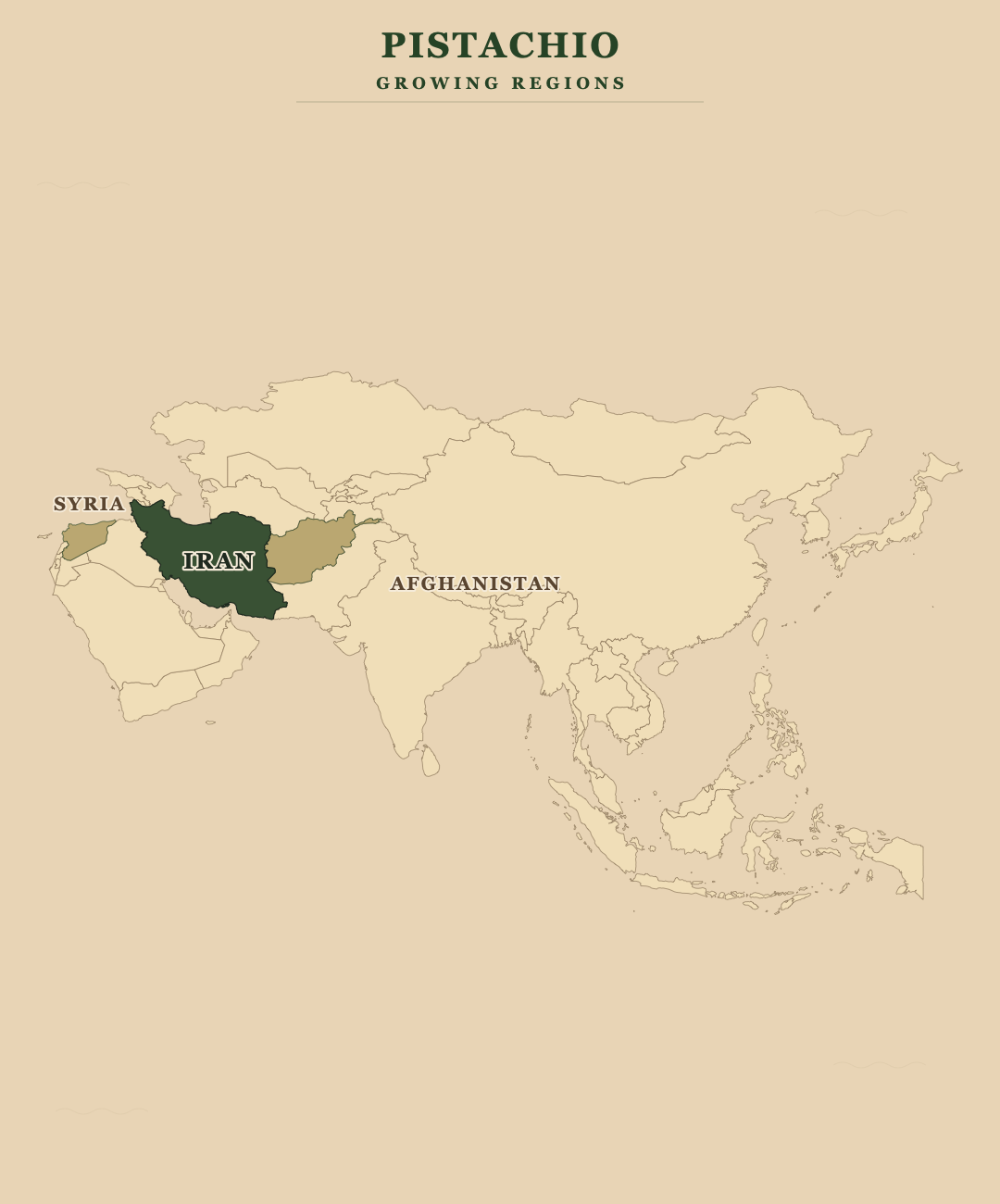 Pistachio — growing regions