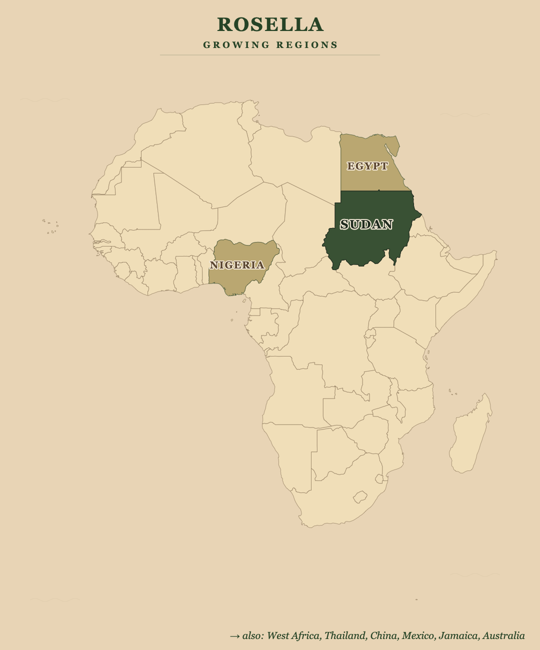 Rosella — growing regions