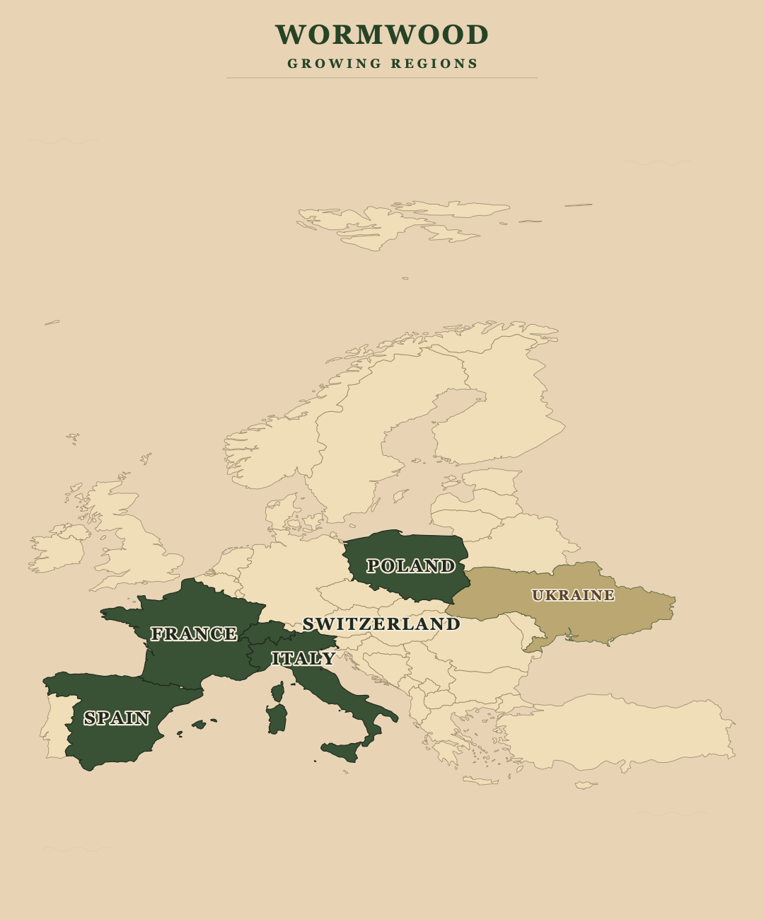 Wormwood — growing regions