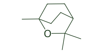 Skeletal diagram of 1,8-Cineole