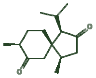 Skeletal diagram of Acorone