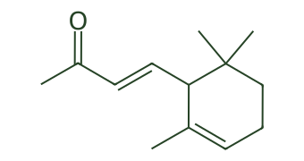 Skeletal diagram of Alpha-Ionone