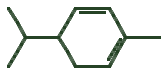 Skeletal diagram of Alpha-Phellandrene