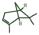 Skeletal diagram of Alpha-Pinene