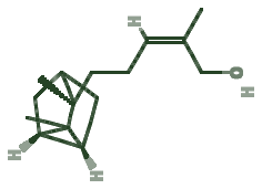 Skeletal diagram of Alpha-Santalol