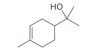 Skeletal diagram of Alpha-Terpineol
