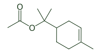 Skeletal diagram of Alpha-Terpinyl acetate