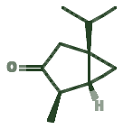 Skeletal diagram of Alpha-Thujone (regulated)