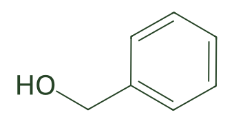 Skeletal diagram of Benzyl alcohol