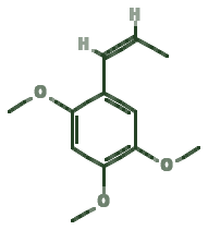 Skeletal diagram of Beta-Asarone (variable — often regulated)