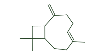 Skeletal diagram of Beta-Caryophyllene