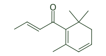 Skeletal diagram of beta-Damascenone