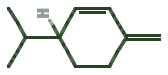 Skeletal diagram of Beta-Phellandrene