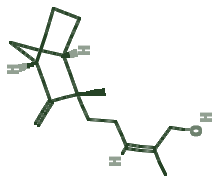 Skeletal diagram of Beta-Santalol