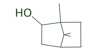 Skeletal diagram of Borneol