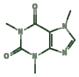Skeletal diagram of Caffeine