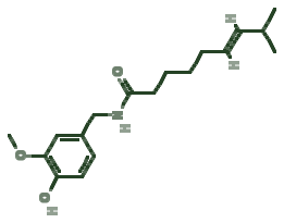 Skeletal diagram of Capsaicin