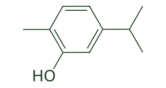 Skeletal diagram of Carvacrol