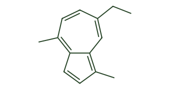 Skeletal diagram of Chamazulene